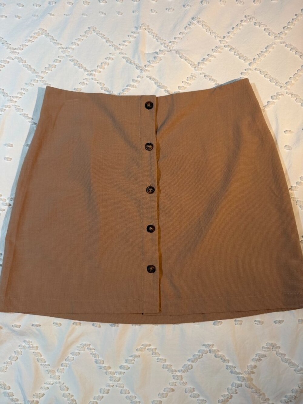 SHEIN button-front mini skirt
